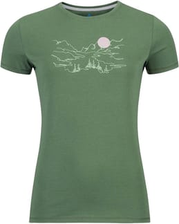 T-Shirt Crew Neck S/S Kumano Valley Camping Green
