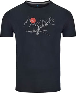 T-Shirt Crew Neck S/S Nikko Landscape Black