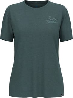 Ascent Sun Sea Mountains T-Shirt Crew Neck SS Dark Slate Melange