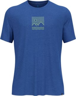 Ascent Sun Sea Mountains T-Shirt Crew Neck SS Limoges Melange