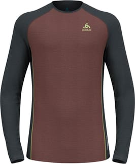 BL Top Crew Neck LS Natural Performance PW 150 Fudge Dark Grey