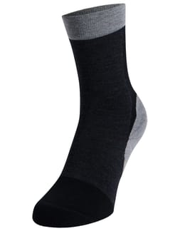 Performance Wool Hike Socks Crew Black - Odlo Graphite Grey