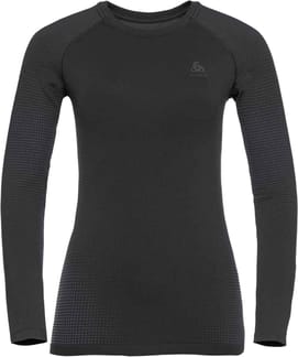 BL Top Crew Neck LS Performance Warm Eco W Black/Graphite Grey