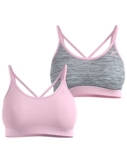 Seamless Low Bra W Hyper Pink/Grey Melange