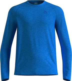 Essential Seamless LS Tee M Dazzling Blue Melange