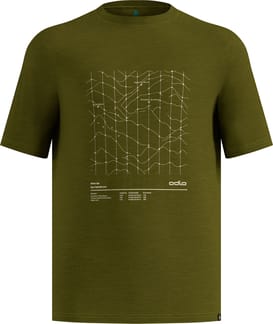 Merino Tencel Hyper Map Tee M Guacamole Melange