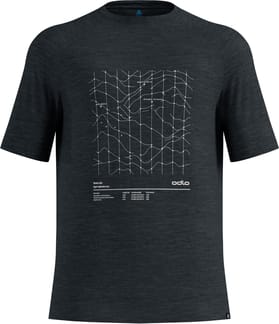 Merino Tencel Hyper Map Tee M Black Melange