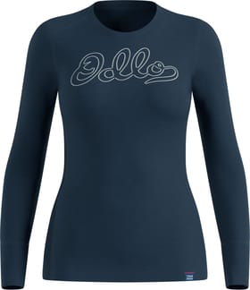 Merino 200 80 Years Baselayer Top Crew Neck W Dark Sapphire
