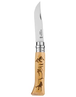 Couteau Gravé Escalade N°08 Hêtre