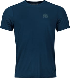 120 Cool Tec Mtn Stripe T-Shirt M Deep Ocean