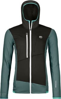 Fleece Grid Hoody W Dark Arctic Grey