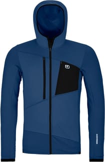 Fleece Grid Hoody M Blue Nunatak
