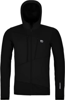 Fleece Grid Hoody M Black Raven