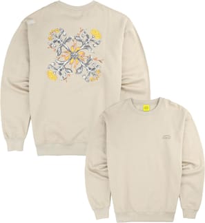 Floral Fleece Crew Rock