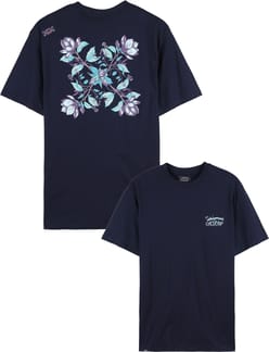 Floral Tee M Deep Marine