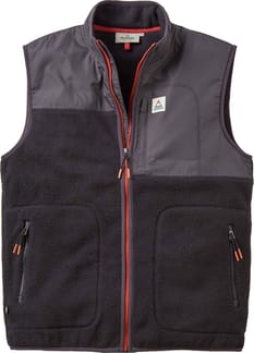Offgrid Recycled Sherpa Fleece Vest Black