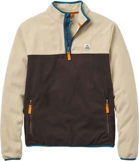 Set Off Recycled Polar 1/4 Zip Fleece Oatmeal Espresso