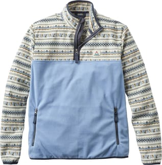 Set Off Recycled Polar 1/4 Zip Fleece Geo Stripe Birch 