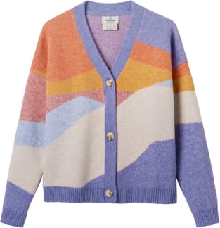 Scenic Recycled Knitted Cardigan W Scenic Sunrise Orange
