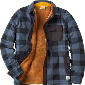 Firelight Sherpa Lined Overshirt Storm Grey Buffalo