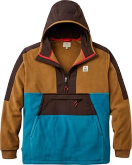 Woodland Hooded 1/2 Zip Polartec® Fleece Caramel Blue Steel