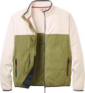 Set Off Full Zip Polar Fleece Oatmeal Khaki