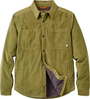 Kodiak Sherpa Lined Cord Overshirt Khaki