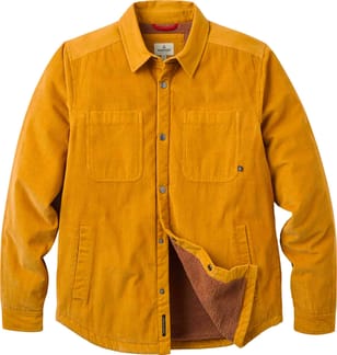 Kodiak Sherpa Lined Cord Overshirt Dusty Ochre