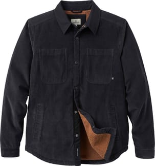 Kodiak Sherpa Lined Cord Overshirt Faded Black