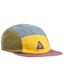 Fixie Organic 5 Panel Cap Dusty Ochre Stormy Blue