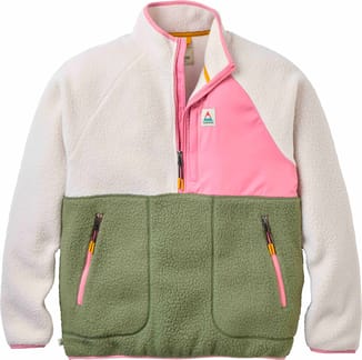 Home Sherpa Fleece W Dusty Olive White Sand
