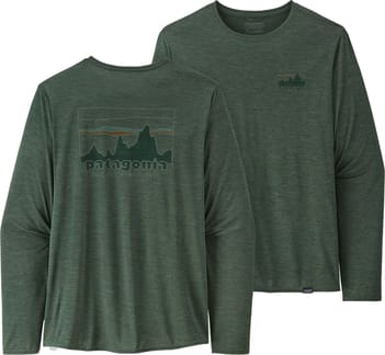 M's L/S Cap Cool Daily Graphic Shirt 73 Skyline/Pinyon Green X-Dye