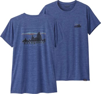 W's Cap Cool Daily Graphic Shirt 73 Skyline Current Blue X-Dye
