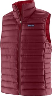 M's Down Sweater Vest Carmine Red