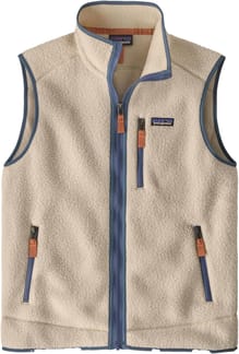 M's Retro Pile Vest Dark Natural W/Utility Blue