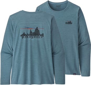 W's L/S Cap Cool Daily Graphic Shirt 73 Skyline Lght Plume Gr X-Dye