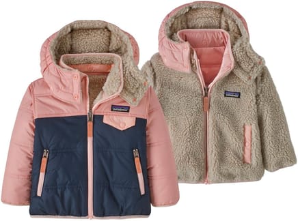 Baby Reversible Tribbles Hoody New Navy w/Mallow Pink