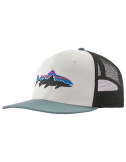 Fitz Roy Trout Trucker Hat White w/Blue Sage