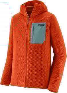 M's R1 Air Full-Zip Hoody Coal Orange