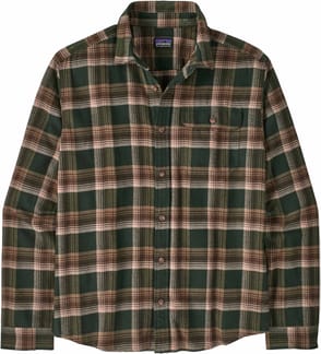 M's L/S LW Fjord Flannel Shirt Cozy Cabin Treeline Green