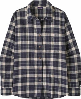 W's LW Fjord Flannel Shirt Evergreen Fjord Smolder Blue