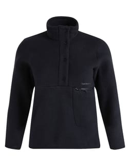 W Fleece Snap T Neck Black
