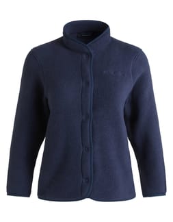 W Fleece Snap Cardigan Blue Shadow