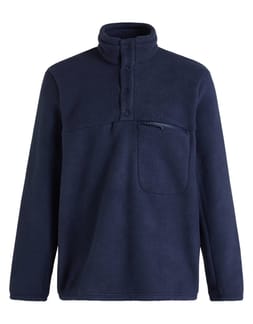 M Fleece Snap T Neck Blue Shadow