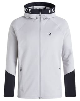 M Rider Zip Hood Med Grey Melange Black