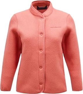 W Fleece Snap Cardigan Softer Red