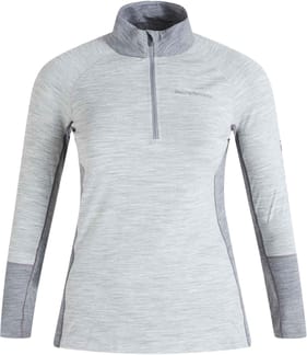 W Magic Half Zip Med Grey Melange