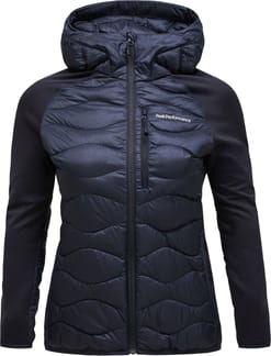 W Helium Hybrid Down Hood Jacket Black