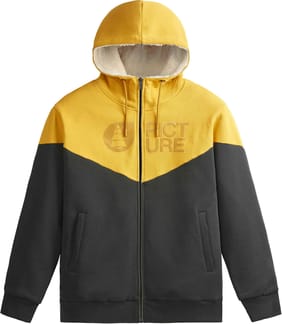 Basement Plush Zip Hoodie Chai Tea Black