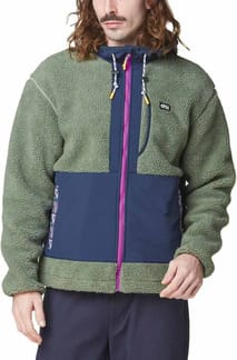 Pemberton Zip Fleece Green Spray Dark Blue